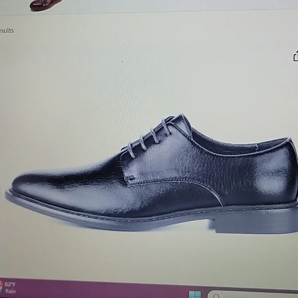 Mofri black men's dress shoes lace up oxford tuxedo shoes classic 10 Like New… - Picture 6 of 10